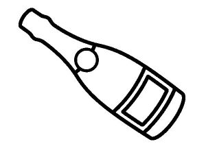 Coloriage De Bouteille De Vin Coloriage De Bouteille De Vin De Champagne Pour Colorier