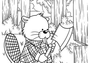 Coloriage De Bucheron Coloriage Castor Bucheron Sur Hugolescargot