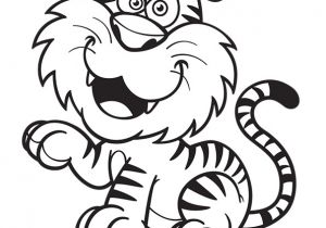 Coloriage De Carnaval Hugo L Escargot Dessin D Un Petit Tigre Qui Donne La Patte   Colorier