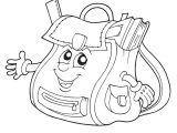 Coloriage De Cartable A Imprimer Dessin   Colorier D Un Cartable Joyeux