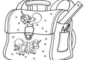 Coloriage De Cartable A Imprimer Illustration Du Retour   L école D Une Jeune Fille   Colorier