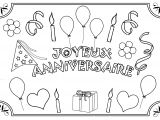 Coloriage De Carte D Anniversaire Dessin Joyeux Anniversaire