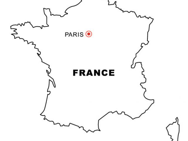 Coloriage De Carte De France Coloriage France Et Sa Capitale Dessin