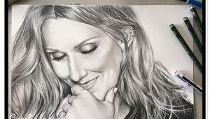 Coloriage De Celine Dion Portrait Au Crayon Graphite De °°celine Dion°° Dessins Par