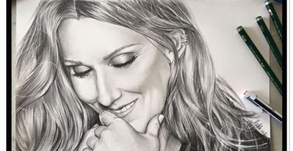Coloriage De Celine Dion Portrait Au Crayon Graphite De °°celine Dion°° Dessins Par