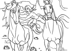 Coloriage De Chevau A Colorier Un In N Entrain De Rattraper Un Cheval Au Galop