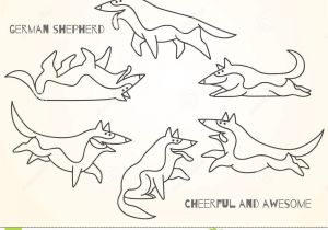 Coloriage De Chien Berger Allemand Chiens De Berger Allemand Mignons Dr´les De Bande Dessinée