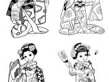 Coloriage De Chine A Imprimer Petites Japonaises Style Enfantin Japon Coloriages