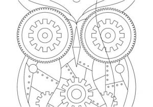 Coloriage De Chouettes Gratuit Coloriage Gratuit Hiboux Mécanique Steampunk