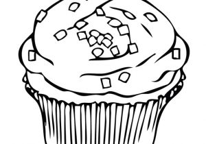 Coloriage De Cupcake Facile Cupcake Coloring Pages