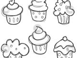 Coloriage De Cupcake Facile Cupcakes Handdrawn Pinterest