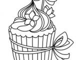 Coloriage De Cupcake Facile Icolor "cupcakes" A Cupcake with Flower Violet On top and with