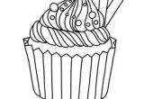 Coloriage De Cupcake Kawaii Un Cupcake Plein De Cr¨me Avec Une Grosse Cerise Posée Dessus  