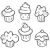 Coloriage De Cupcake Mignon Cupcakes Handdrawn Pinterest