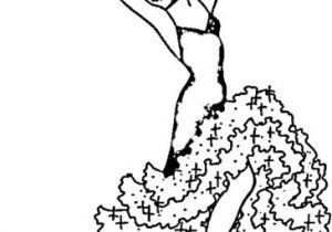 Coloriage De Danseuse Espagnole Flamenco Girl Coloring Page