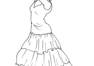Coloriage De Danseuse Espagnole Ment Dessiner Une Danseuse De Flamenco