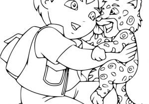 Coloriage De Diego A Imprimer Coloriage De Diego Et son Léopard à Imprimer Sur Coloriage