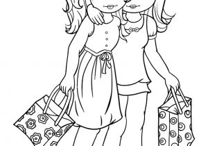 Coloriage De Fille à Imprimer Élégant Coloriage D Amitie De Fille