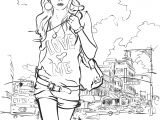 Coloriage De Fille De Mode Coloriage Gratuit Femme Mode De Ville Artherapie
