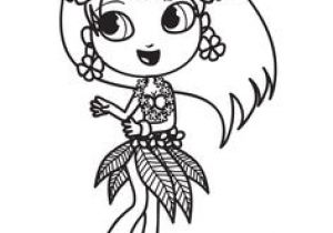Coloriage De Fleur De Tahiti A Colorier Une Jolie Danseuse Hawaïenne Avec Un Collier Et