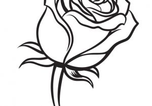 Coloriage De Fleurs De Rose Coloriage Adorable Rose Saint Valentin Fermee Sur