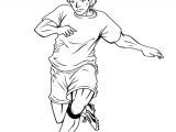 Coloriage De Foot Messi Image D Un Joueur Professionnel De Foot   Colorier