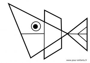 Coloriage De formes Géométriques En Maternelle Poissons D Avril 2017 Coloriage De Poisson D Avril   Imprimer Pour