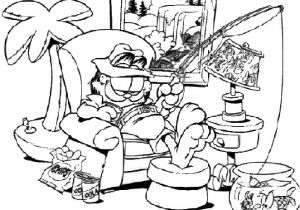 Coloriage De Garfield A Imprimer Dessin De Coloriage Garfield   Imprimer Cp