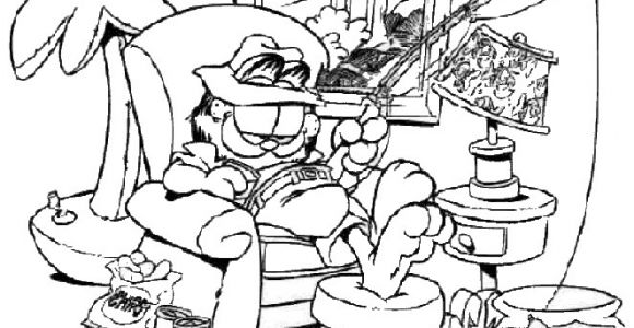 Coloriage De Garfield A Imprimer Dessin De Coloriage Garfield   Imprimer Cp