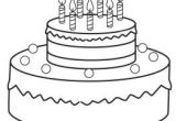 Coloriage De Gateau D Anniversaire 7 Ans Birthday Cake Coloring Page