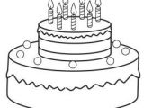 Coloriage De Gateau D Anniversaire 7 Ans Birthday Cake Coloring Page