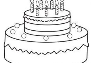 Coloriage De Gateau D Anniversaire 7 Ans Birthday Cake Coloring Page