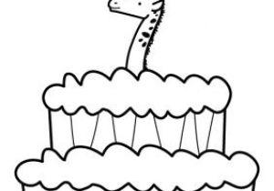 Coloriage De Gateau D Anniversaire 7 Ans Coloriage   Imprimer Anniversaire 7 Ans