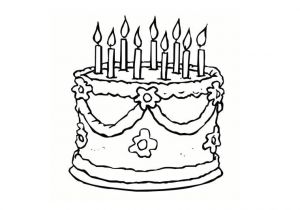 Coloriage De Gateau D Anniversaire à Imprimer Coloriage Gateau Anniversaire Jecolorie