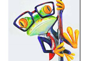 Coloriage De Grenouille Gratuit Acheter Livraison Gratuite Dr´le De Bande Dessinée De Conception Décorative De Grenouilles Peintures De Mur De toile De Peinture  L Huile Pour