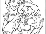 Coloriage De Jasmine Et Aladin Aladdin and Jasmine Coloring Pages for Kids