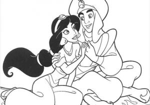 Coloriage De Jasmine Et Aladin Princess Jasmine with Aladdin Coloring Page