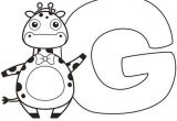 Coloriage De L Alphabet Avec Des Animaux Alphabet   Colorier Pour Enfants G Avec La Girafe