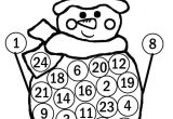 Coloriage De L Avant Bonhomme De Neige Calendrier De L Avent