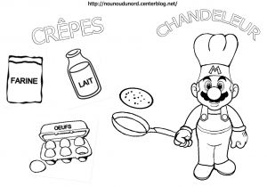 Coloriage De La Chandeleur Coloriage Mario Pour La Chandeleur