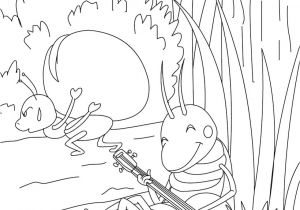 Coloriage De La Cigale Et La Fourmi Coloriage Cigale Et Fourmi
