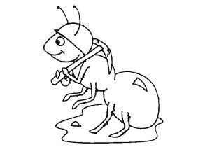 Coloriage De La Cigale Et La Fourmi Coloriage Fourmi A Imprimer Gratuit