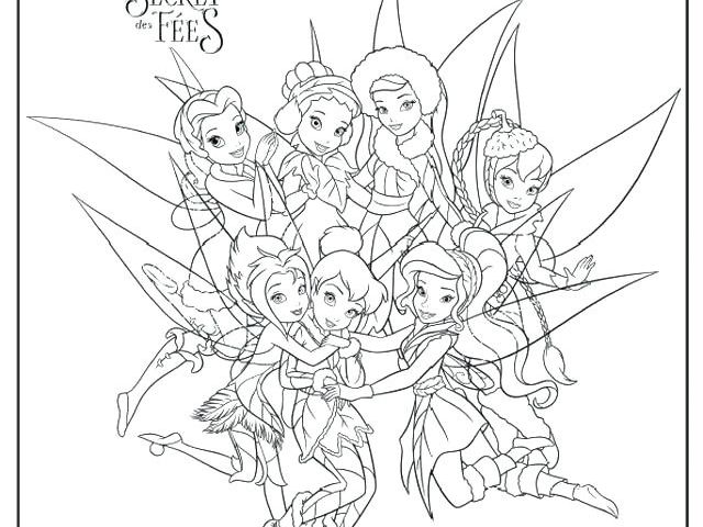 Coloriage De La Fee Clochette Et Ses Amis A Imprimer Coloriage Fee