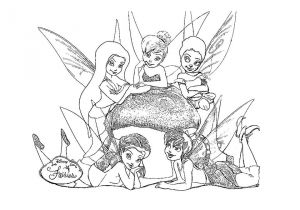 Coloriage De La Fee Clochette Et Ses Amis A Imprimer Dessins Gratuits   Colorier Coloriage Fee Clochette   Imprimer