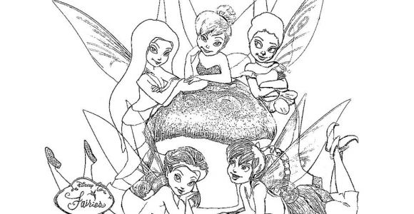 Coloriage De La Fee Clochette Et Ses Amis A Imprimer Dessins Gratuits   Colorier Coloriage Fee Clochette   Imprimer