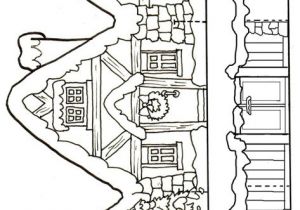 Coloriage De La Maison Du Pere Noel Coloriage De Découpage Ou Scrapbooking Dessin Maison Du