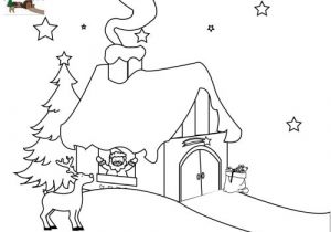 Coloriage De La Maison Du Pere Noel Coloriage La Maison Du Père Noël En Laponie à Imprimer