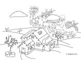 Coloriage De La Maison Du Pere Noel Le Père Noël Au Dessus De La Maison Coloriage Occasions