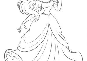Coloriage De La Petite Sirene Coloriage Princesse La Petite Sirène Gratuit à Imprimer