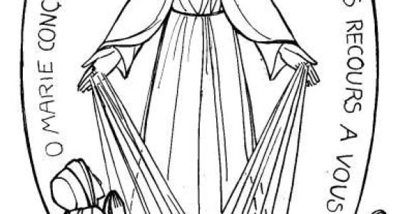 Coloriage De La Schtroumpfette Saint Catherine Laboure and the Miraculous Medal Colouring